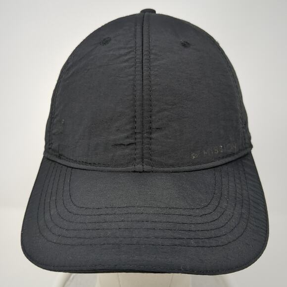 Mission Strapback Baseball Cap Black One Size Adjustable Vented Holes Blank - Picture 2 of 9